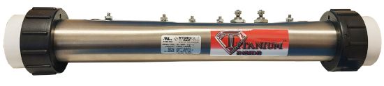 26-0808-7TD-K: Hot Tub Heater Replacement Assy, Replacement, 2.25"x15", 5.5kW, Titanium, Waterway, w/Studs