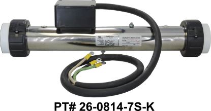 26-0814-7S-K: Hot Tub Heater Replacement Assy, Replacement, 5.5kW, 240V, Balboa M7, w/Box and 40" Cord, No Sensors