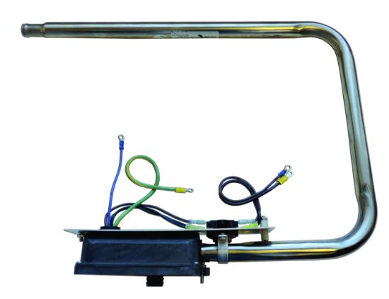 26-C3552-1-7T-K: Hot Tub Heater Replacement Assy, Low Flow, Laing, Square Back, 2.1/3.4kW, D1, w/Auto Reset TCO & Flow Switch, Titanium