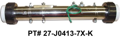 27-J0413-7S-K: Hot Tub Heater Replacement Assy, Universal Rite-Fit Hot Tub Heater Replacement, 2.25"x15", 5.5kW Flo Thru, 5 PSI Taps