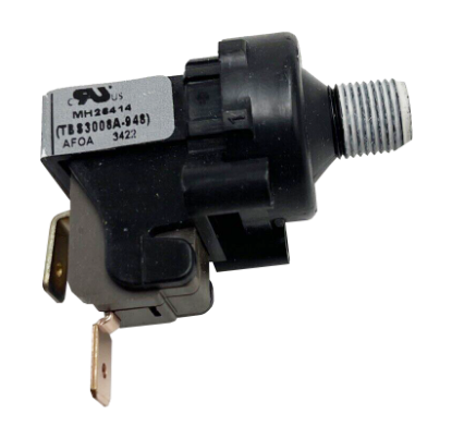 34-0148D-K: Pressure Switch, 125V, 15.1A, Deep Tub (not adjustable)