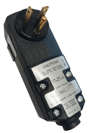 34-0181L-K: Plug, GFCI, 20A, 90 degree