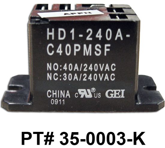 35-0003-K: Relay, SPDT, 240V, 15A, T-91