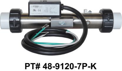 48-9120-7P-K: Hot Tub Heater Replacement Assy, 5.5kW, Titanium, 12", 316L, w/Cord, Arctic Spas