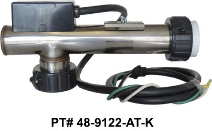 48-9122-AT-K: Hot Tub Heater Replacement Assy, 3.6kW, Titanium, 12.7", "L", w/Cord, Arctic Spas